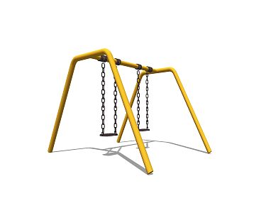 Modern swing children's entertainment facilities 3d model