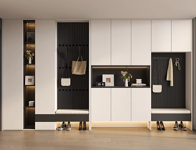 Modern Entrance Shoe Cabinet Entrance Cabinet Shoe Cabinet Shoe Changing Stool Side Cabinet Decorative Cabinet 3d model
