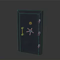 Black Safe With Combination Lock And Metal Handles Secure Storage Design 3d model