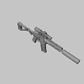 Tactical Rifle With Mounted Scope Detachable Magazine And Ergonomic Design Features