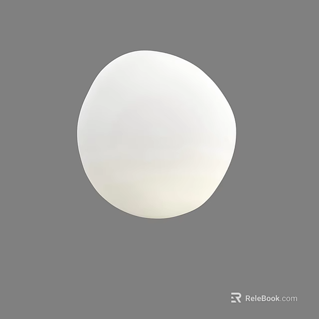 Modern White Round Wall Lamp With Sleek Design For Home Interior Decor 3d model