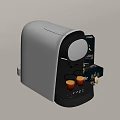 Modern Black Espresso Coffee Machine With Two Cups Glass And Capsules 3d model