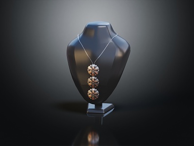 Modern Necklace Model Jewelry Necklace 3d model