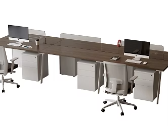 Modern Office Desk and Chair Combination Workstation Computer Desk and Chair Rotatable Chair E-Sports Chair Workstation 3d model