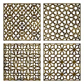 Decorative Lattice Window Panels With Various Intricate Geometric Patterns And Ornamental Designs 3d model