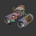 Toy Passenger Airplane Model With Twin Engines White Fuselage And Colorful Accents