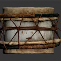 Traditional Handcrafted Musical Instrument Drum Featuring Leather Head And Rope Bindings
