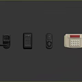 Various Computer Security Control Devices Featuring Keypad Camera and Digital Display Panels