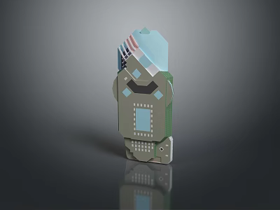 Beautiful Natural Landscape With Rolling Green Hills And Calm Blue Lake View 3d model