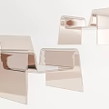 Transparent Modern Leisure Chair with Acrylic Material and Stylish Armrest Design