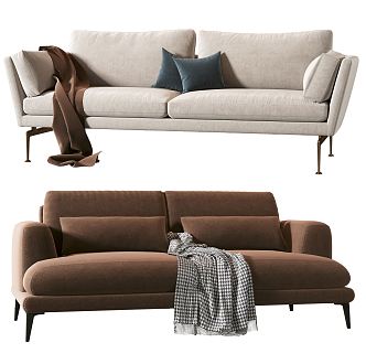 Modern double sofa 3d model