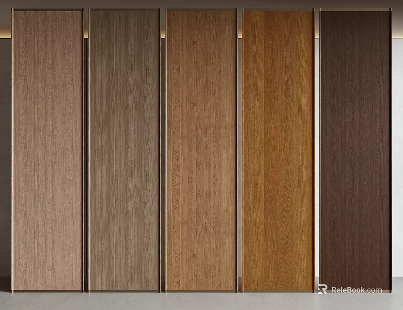 Different Colored Wooden Panels With Natural Textures For Interior Decoration 3d model 