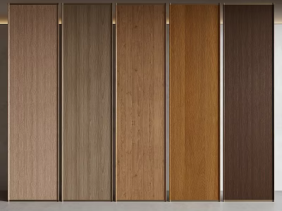 Different Colored Wooden Panels With Natural Textures For Interior Decoration 3d model