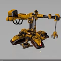 Yellow Industrial Robotic Equipment With Multiple Mechanical Arms And Heavy Duty Structure