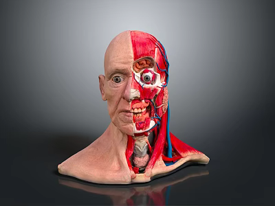 Medical Device Human Head Anatomical Model Displaying Muscle Vessel Structure For Medical Education 3d model