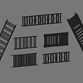 Railing Guardrail Climbing Frame Climbing Ladder 3d model