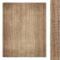 Natural Brown Woven Square Rug With Textured Pattern For Home Interior 3d model