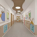 Bright Kindergarten Interior With Cartoon Decor And Play Spaces