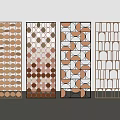 Modern partition screen hollow partition 3d model