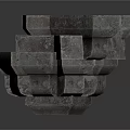 Rustic Gray Stacked Stone Structure Showcasing Solid Support And Rough Natural Texture