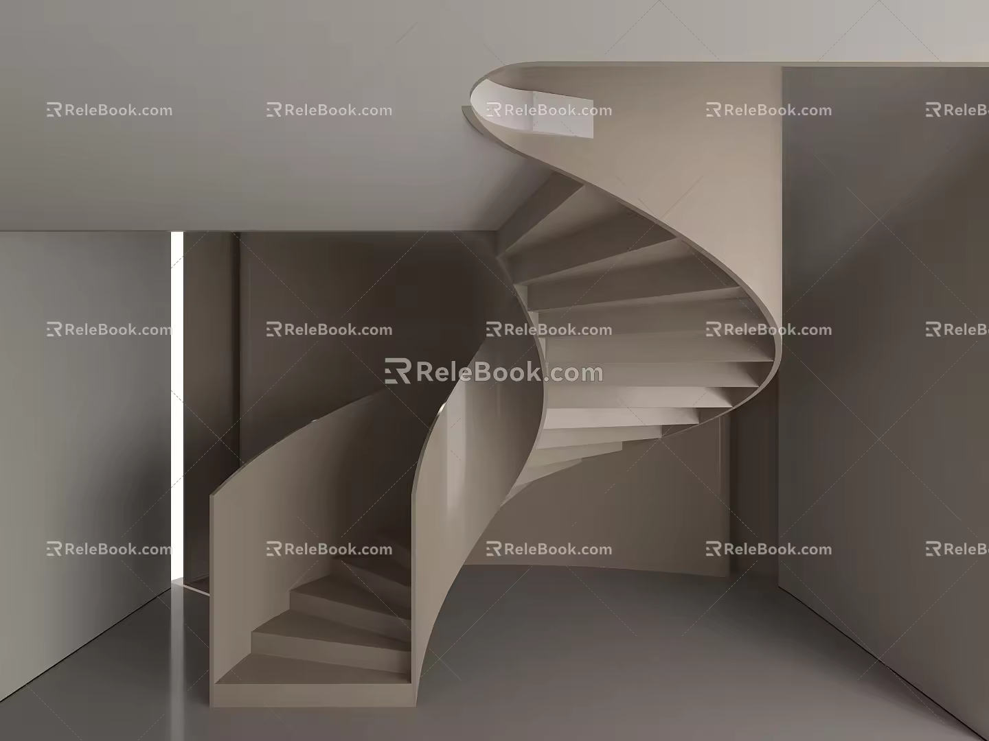 Entrance Stairs Rotating Stairs 3d model
