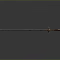 Shiny Medieval Sword With Metal Blade Golden Hilt Wooden Handle And Reflection On Dark Background