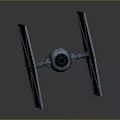 Aerospace Starfighter Design With Twin Triangular Wings And Central Engine