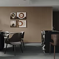 Modern Living Dining Room Interior Design With Large Windows Sofa Coffee Table And Chairs