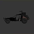 Black Off Road Car With Large Tires And Roof Lights For Rugged Terrain