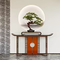 New Chinese Style End View Table Entrance Cabinet End View Table 3d model
