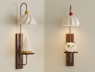 French retro wall lamp French cream wall lamp children's room wall lamp stair lamp living room wall lamp 3d model