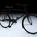 Rustic Vintage Bicycle With Classic Frame Black Seat And Retro Design
