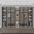 Modern Wardrobe Interior Design With Glass Doors Hanging Clothes Shelves And Drawers