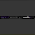 Sleek Black And Purple Futuristic Weapon With Glossy Surface And Intricate Details