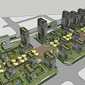 Modern High Rise Residential Buildings With Contemporary Architectural Design And Glass Facades