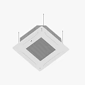 Modern Square Air Conditioner Air Outlet With Recessed Ceiling Mounted Grid Design