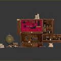 Tool Box Wooden Box Container Realistic 3d model