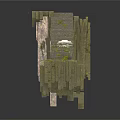 Ancient Moss Covered Stone Structure With Weathered Walls And Historical Ruins