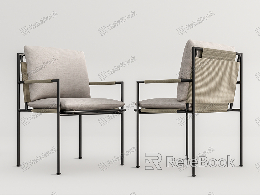 Modern Dining Chair Rattan Single Chair Outdoor Chair model