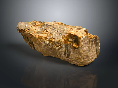 Natural Stone And Wood Decorative Piece With Rustic Texture And Artisan Craftsmanship 3d model