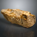 Natural Stone And Wood Decorative Piece With Rustic Texture And Artisan Craftsmanship