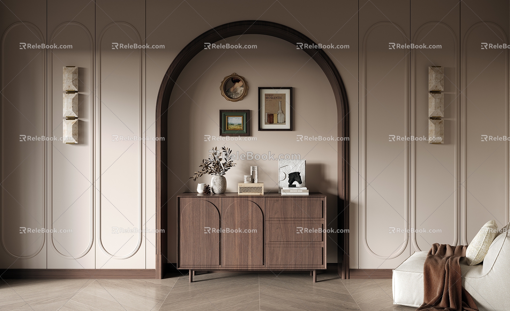 French Middle Style Entrance Cabinet Middle Style Entrance Cabinet Decorative Cabinet Side Cabinet model