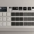 Modern Switch Panels In White Black Gray With Digital Displays And Power Outlets