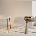 Modern Stools in Wooden Leather and Round Designs for Home Decor