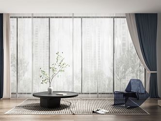 Modern Curtains 3d model