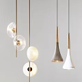 Various Modern Pendant Lights With Different Shapes And Metallic Accents For Interior Decoration
