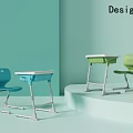 Designer Desk And Chair Sets In Blue And Green For Modern Interior Spaces