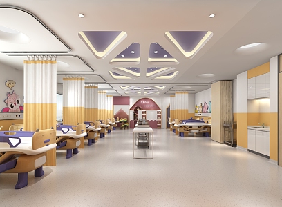 Modern Ward Children's Hospital Ward 3d model