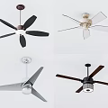 Various Modern Ceiling Fans With Different Blade Styles For Home Decoration