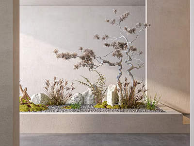 New Chinese style landscape sketch interior landscape 3d model